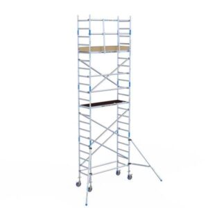 Rolsteiger Alumexx Light 0.75×1.90×7.2m werkhoogte tegen de gevel