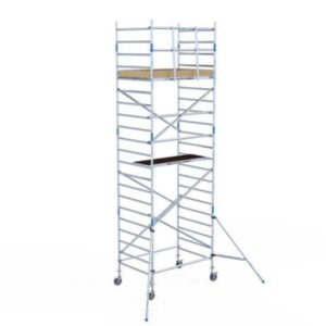 Rolsteiger Alumexx Light 1.35×1.90×7.2m werkhoogte tegen de gevel