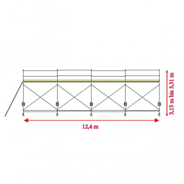 Custers ijssteiger lengte 12.4m zonder trap