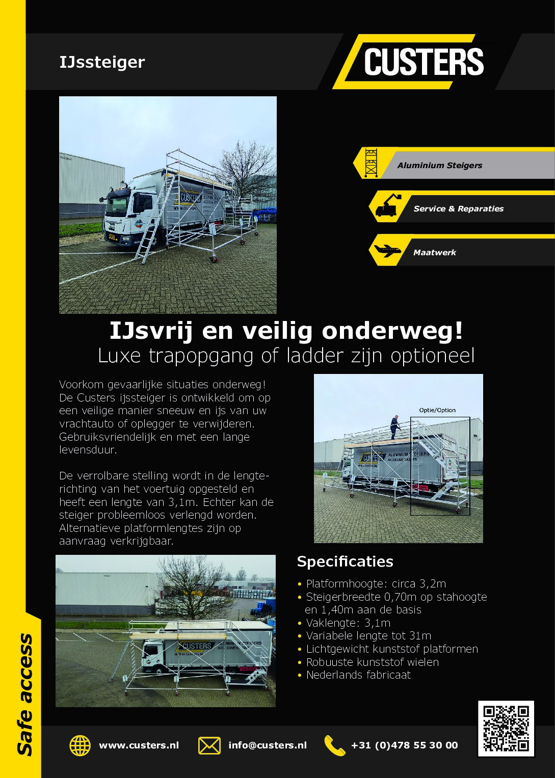 Custers ijssteiger lengte 12.4m zonder trap - Afbeelding 4