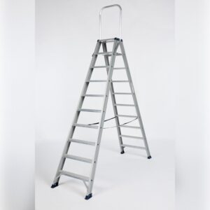 Dubbele trapladder 2 x 10 treden DAS DT10A met vaste beugel