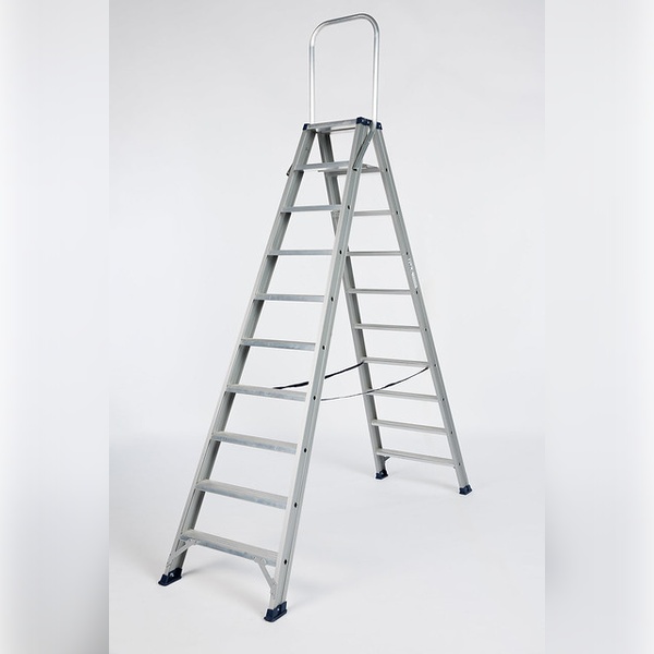 Dubbele trapladder 2 x 10 treden DAS DT10A met vaste beugel
