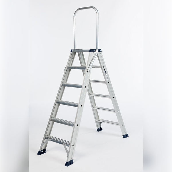 Dubbele trapladder 2 x 6 treden DAS DT6A met vaste beugel
