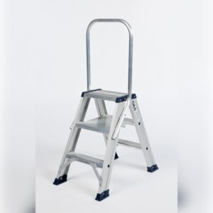 Dubbele trapladder 2 x 3 treden DAS DT3A met vaste beugel