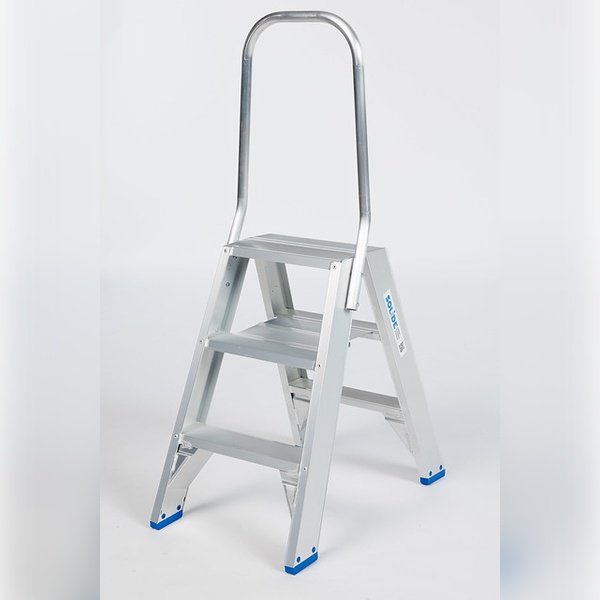 Dubbele trapladder 2 x 3 treden SOLIDE DT03 met vaste beugel