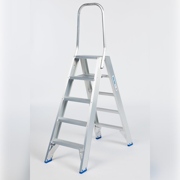 Dubbele trapladder 2 x 5 treden SOLIDE DT05 met vaste beugel