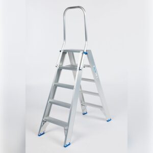 Dubbele trapladder 2 x 5 treden SOLIDE DT05 met klapbeugel