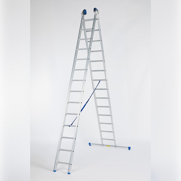 SOLIDE Omvormbare ladder 2×14 sporten C14RB met balk - Afbeelding 2