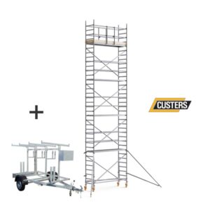Rolsteiger CUSTERS Professional CR mobile guard 0.70×2.50×10.3m Werkhoogte + Steigeraanhanger