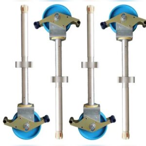 4 x ASC Aluminium spindel + wiel (testbelasting 1000KG).