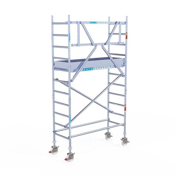 Rolsteiger Euroscaffold PROF. 0.75×1.90×4.2m werkhoogte tegen de gevel