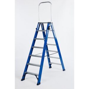 Dubbele trapladder 2 x 7 treden DAS DT7B met klapbeugel