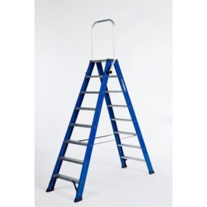 Dubbele trapladder 2 x 8 treden DAS DT8B met klapbeugel