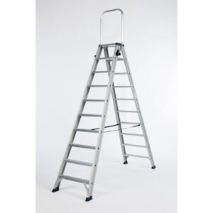 Dubbele trapladder 2 x 10 treden DAS DT10A met klapbeugel
