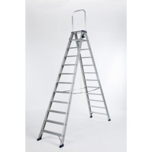 Dubbele trapladder 2 x 12 treden DAS DT12A met klapbeugel