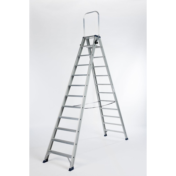 Dubbele trapladder 2 x 12 treden DAS DT12A met klapbeugel