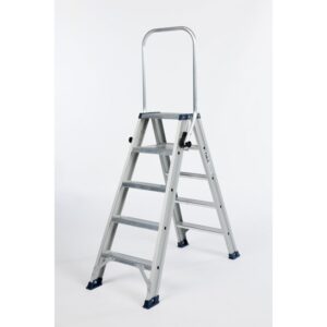 Dubbele trapladder 2 x 5 treden DAS DT5A met klapbeugel