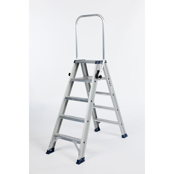 Dubbele trapladder 2 x 5 treden DAS DT5A met klapbeugel