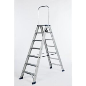 Dubbele trapladder 2 x 7 treden DAS DT7A met klapbeugel