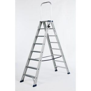 Dubbele trapladder 2 x 8 treden DAS DT8A met klapbeugel