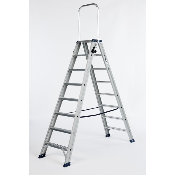 Dubbele trapladder 2 x 8 treden DAS DT8A met klapbeugel