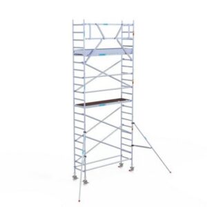 Rolsteiger Euroscaffold PROF. 0.75×2.5×7.2m werkhoogte tegen de gevel